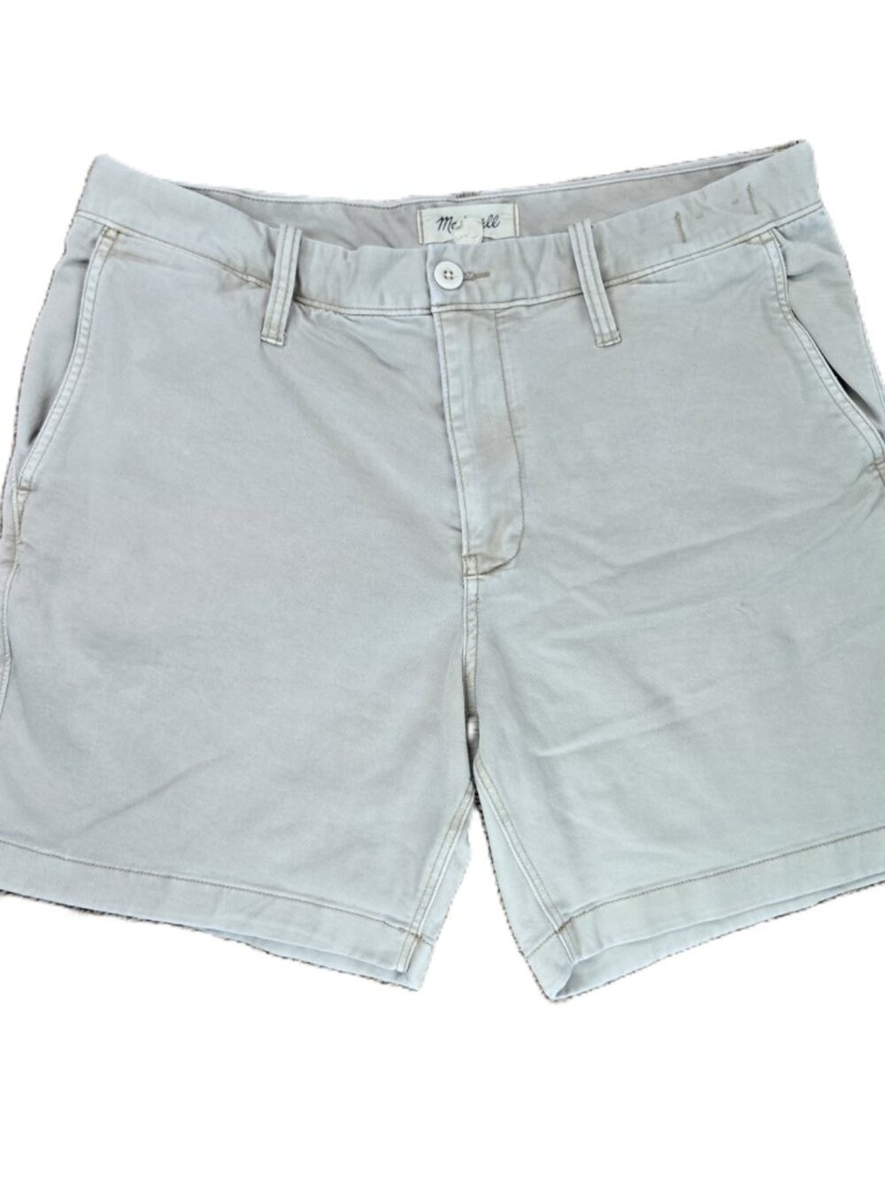 Madewell Men's Lived In Coolmax Chino Shorts Size 36 in Faded Beige; Preppy